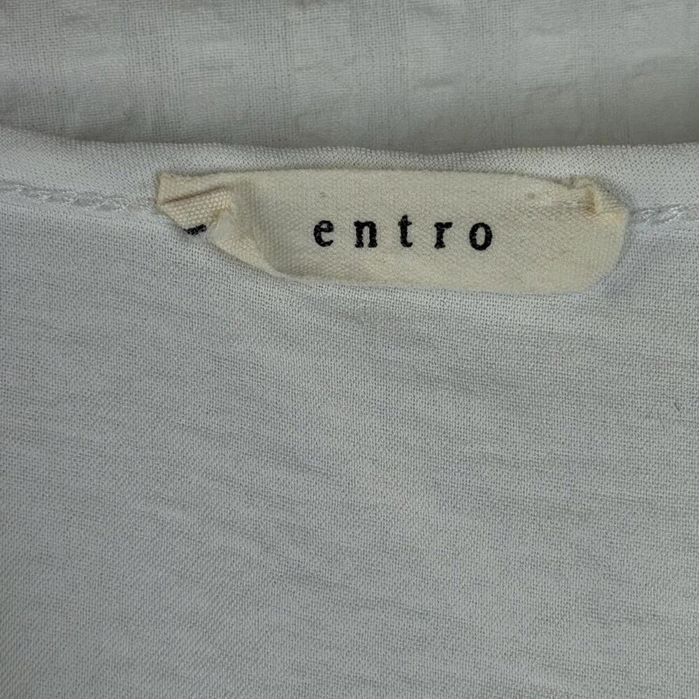 Entro V-Neck Sleeveless Rumple Blouse Off White V Neck Small Business Core - Picture 5 of 9